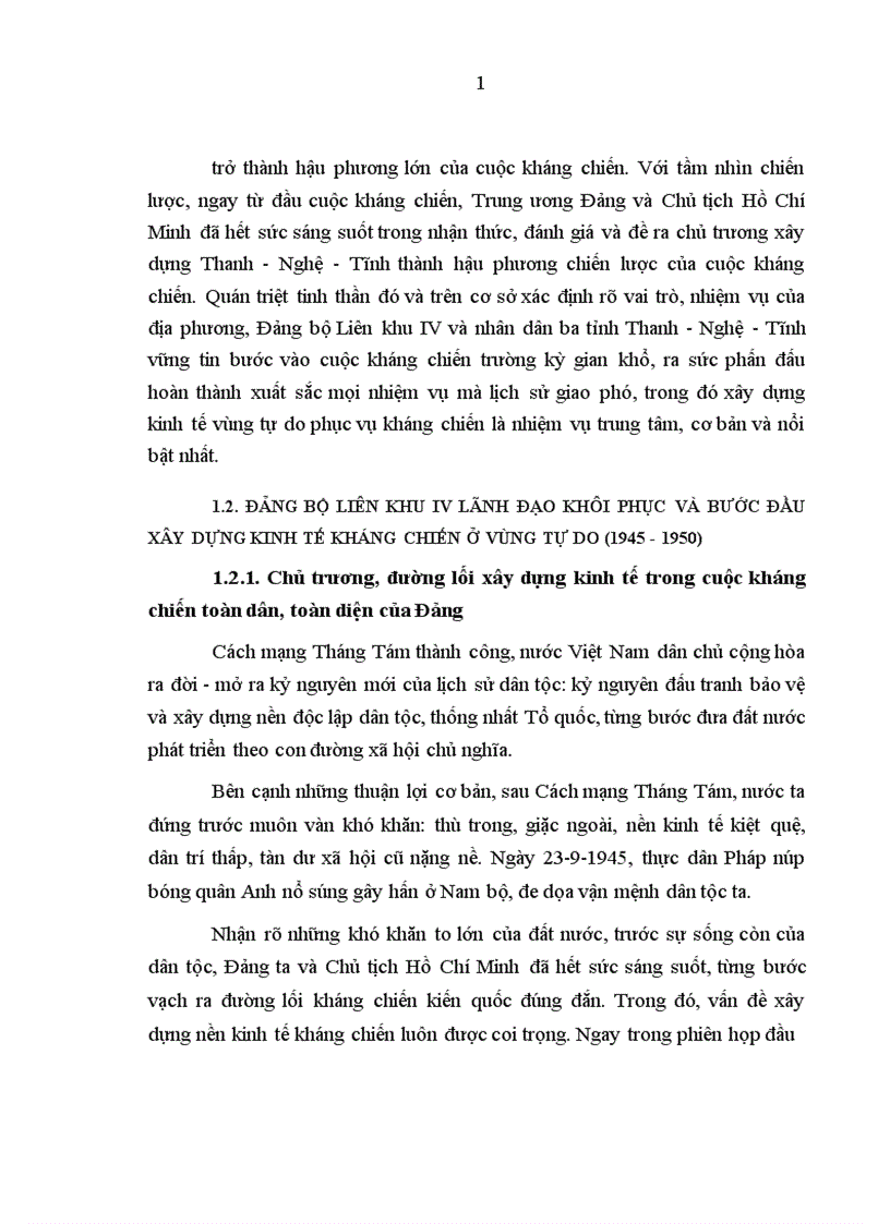 image for page Đảng bộ Liên khu IV lãnh đạo xây dựng kinh tế trong kháng chiến chống thực dân Pháp 1945 1954