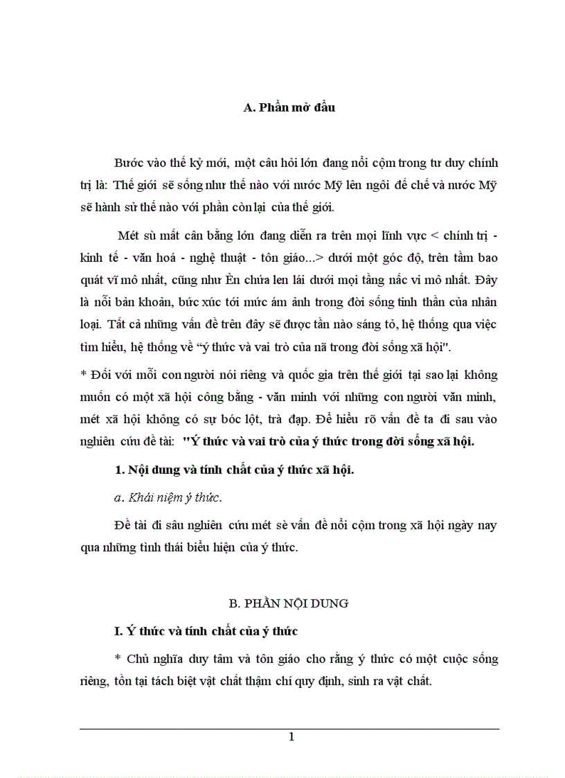 image for page Vai trò của ý thức trong đời sống xã hội 1