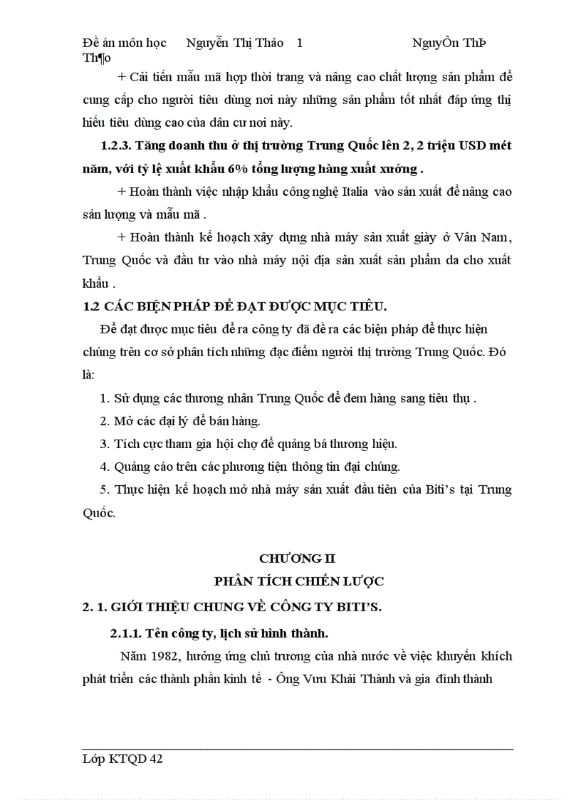 image for page Chiến lược thâm nhập thị trường Trung Quốc của công ty Bitis