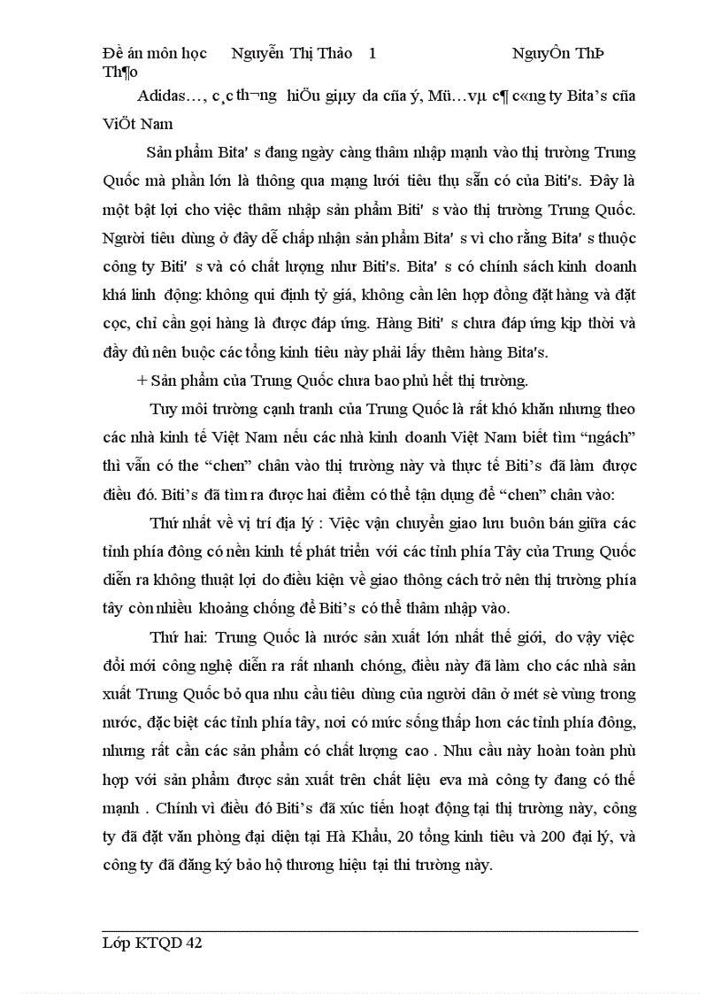 image for page Chiến lược thâm nhập thị trường Trung Quốc của công ty Bitis