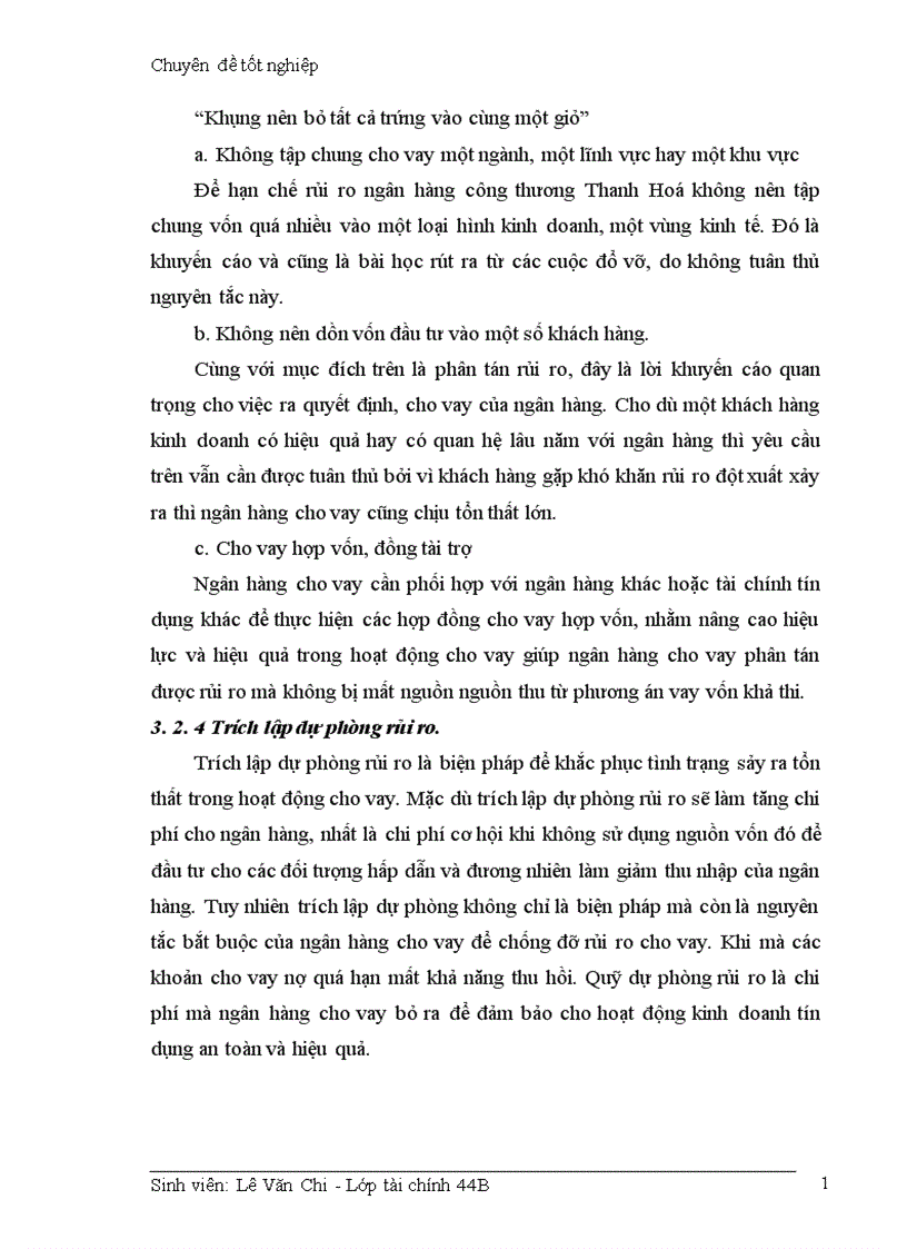image for page Giải pháp hạn chế rủi ro trong hoạt động cho vay của Ngân hàng công thương Thanh Hoá 1