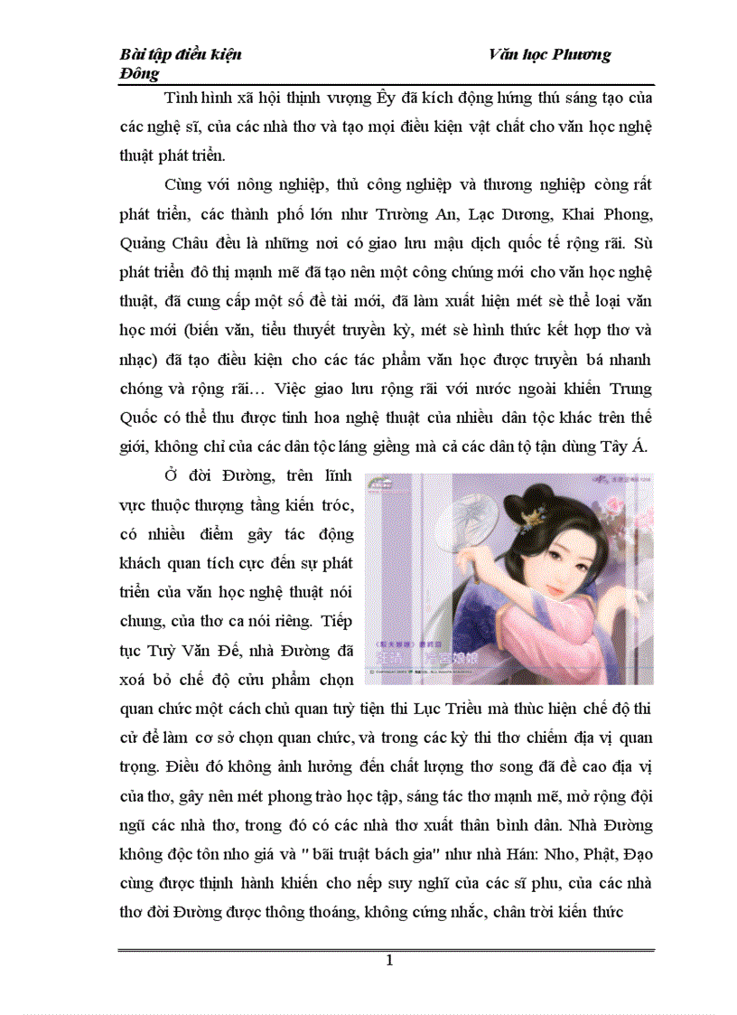 image for page ảnh hưởng của thơ Đường đến văn học Việt Nam