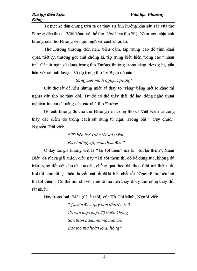 image for page ảnh hưởng của thơ Đường đến văn học Việt Nam