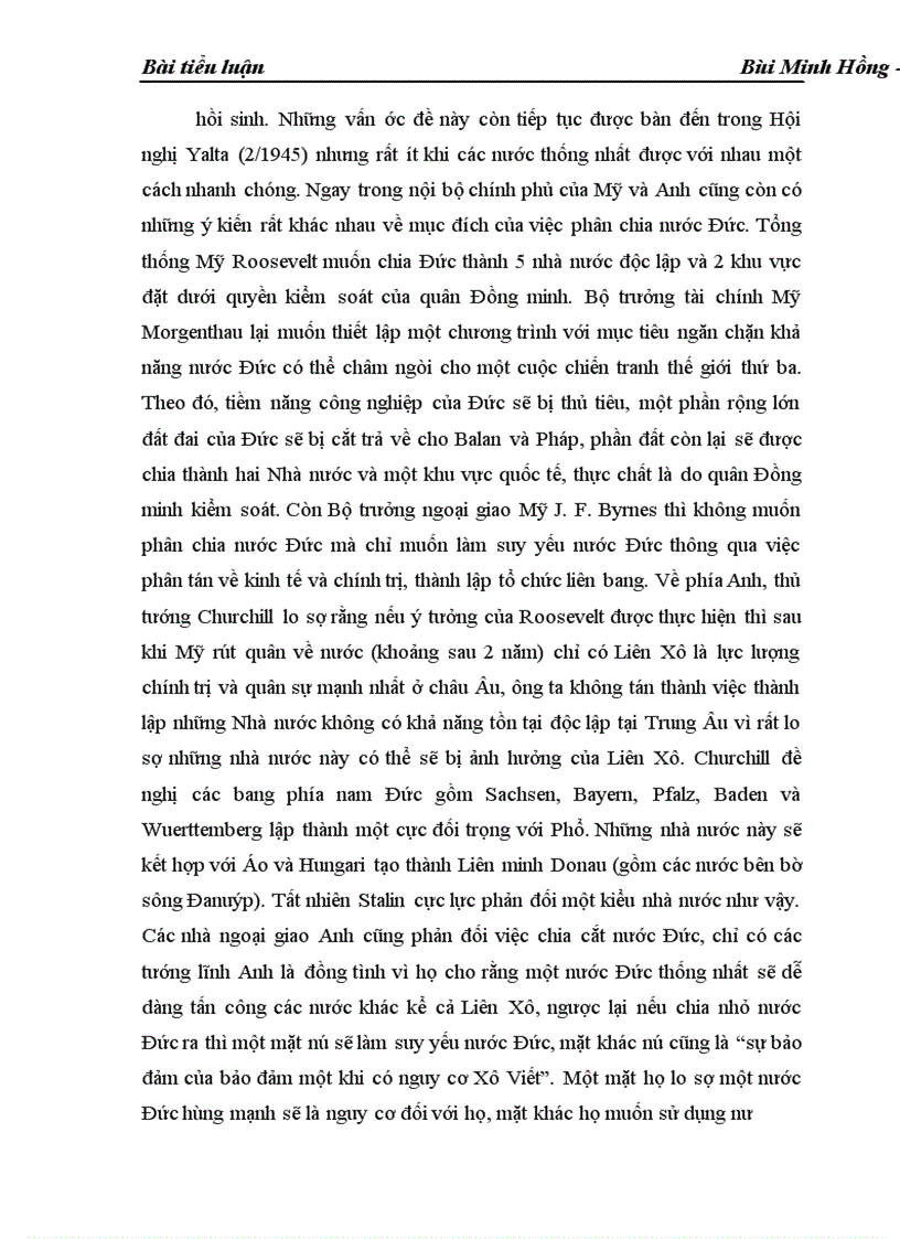 image for page Sự đối đầu Xô Mỹ thông qua việc giải quyết vấn đề Đức trong Chiến tranh lạnh