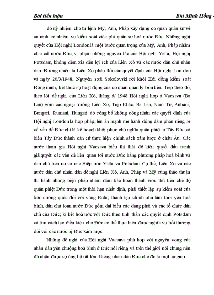 image for page Sự đối đầu Xô Mỹ thông qua việc giải quyết vấn đề Đức trong Chiến tranh lạnh