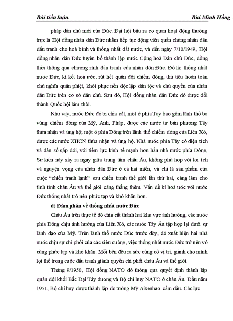 image for page Sự đối đầu Xô Mỹ thông qua việc giải quyết vấn đề Đức trong Chiến tranh lạnh