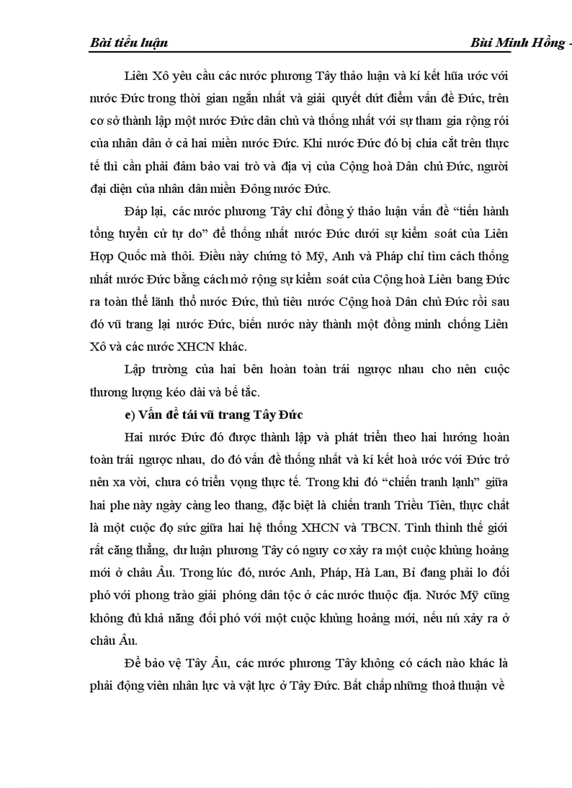 image for page Sự đối đầu Xô Mỹ thông qua việc giải quyết vấn đề Đức trong Chiến tranh lạnh