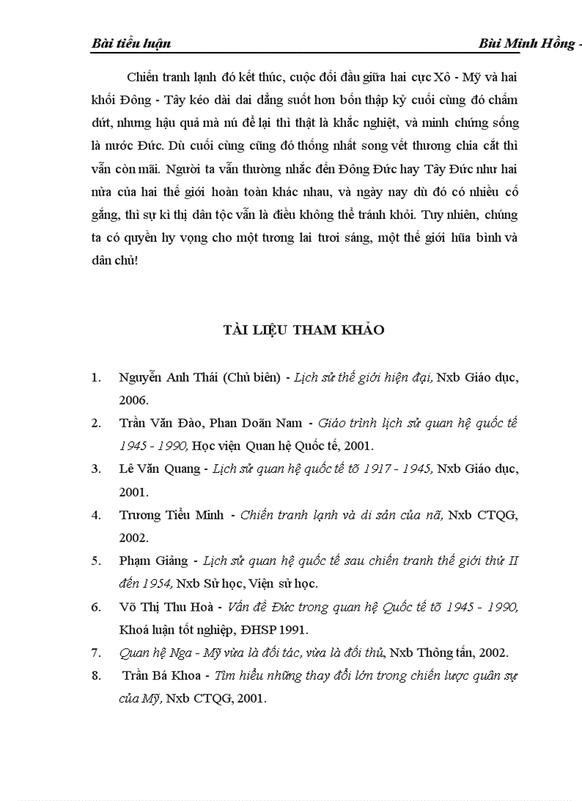 image for page Sự đối đầu Xô Mỹ thông qua việc giải quyết vấn đề Đức trong Chiến tranh lạnh