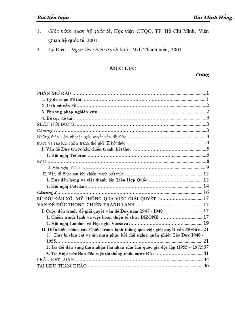 image for page Sự đối đầu Xô Mỹ thông qua việc giải quyết vấn đề Đức trong Chiến tranh lạnh