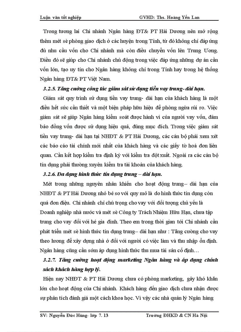 image for page Một số giải pháp nâng cao chất lượng tín dụng trung dài hạn tại Chi nhánh Ngân hàng ĐT PT Hải Dương 1