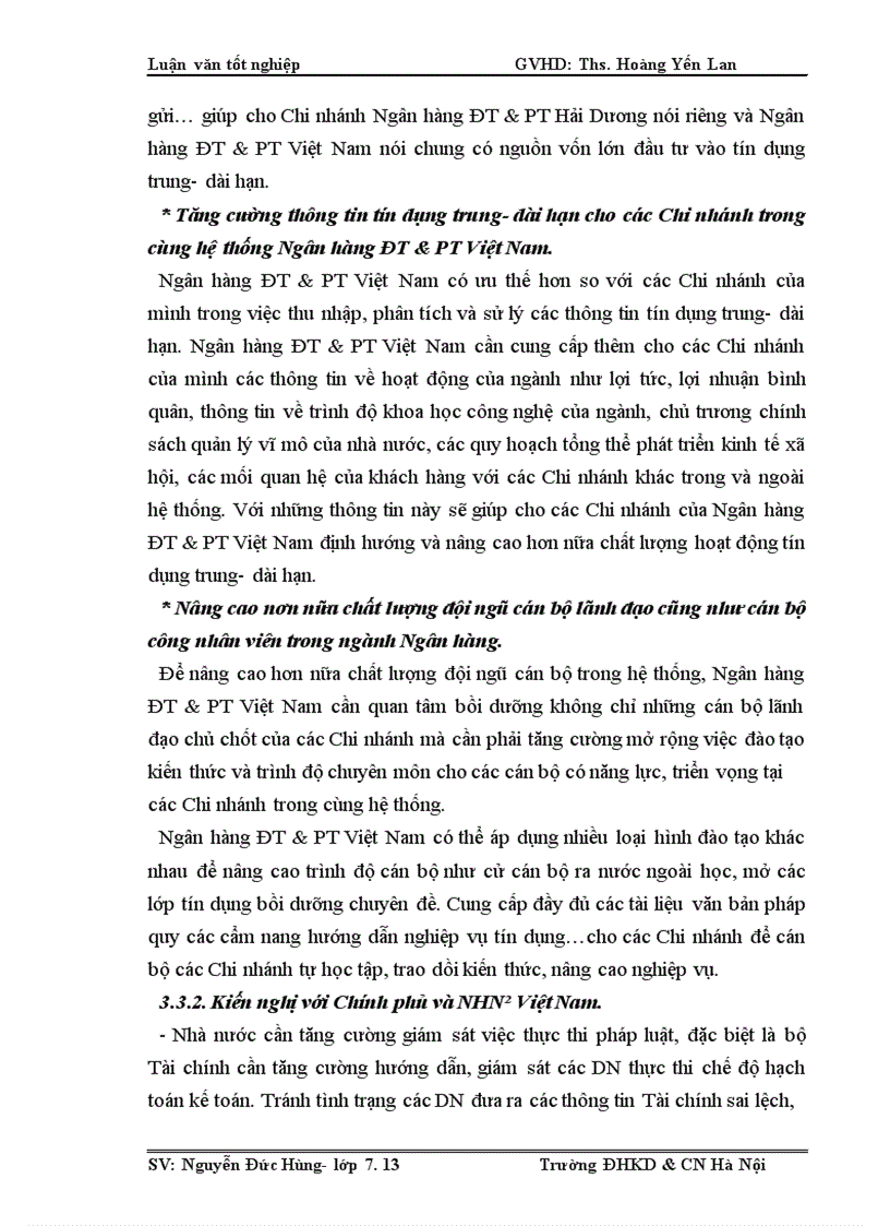 image for page Một số giải pháp nâng cao chất lượng tín dụng trung dài hạn tại Chi nhánh Ngân hàng ĐT PT Hải Dương 1