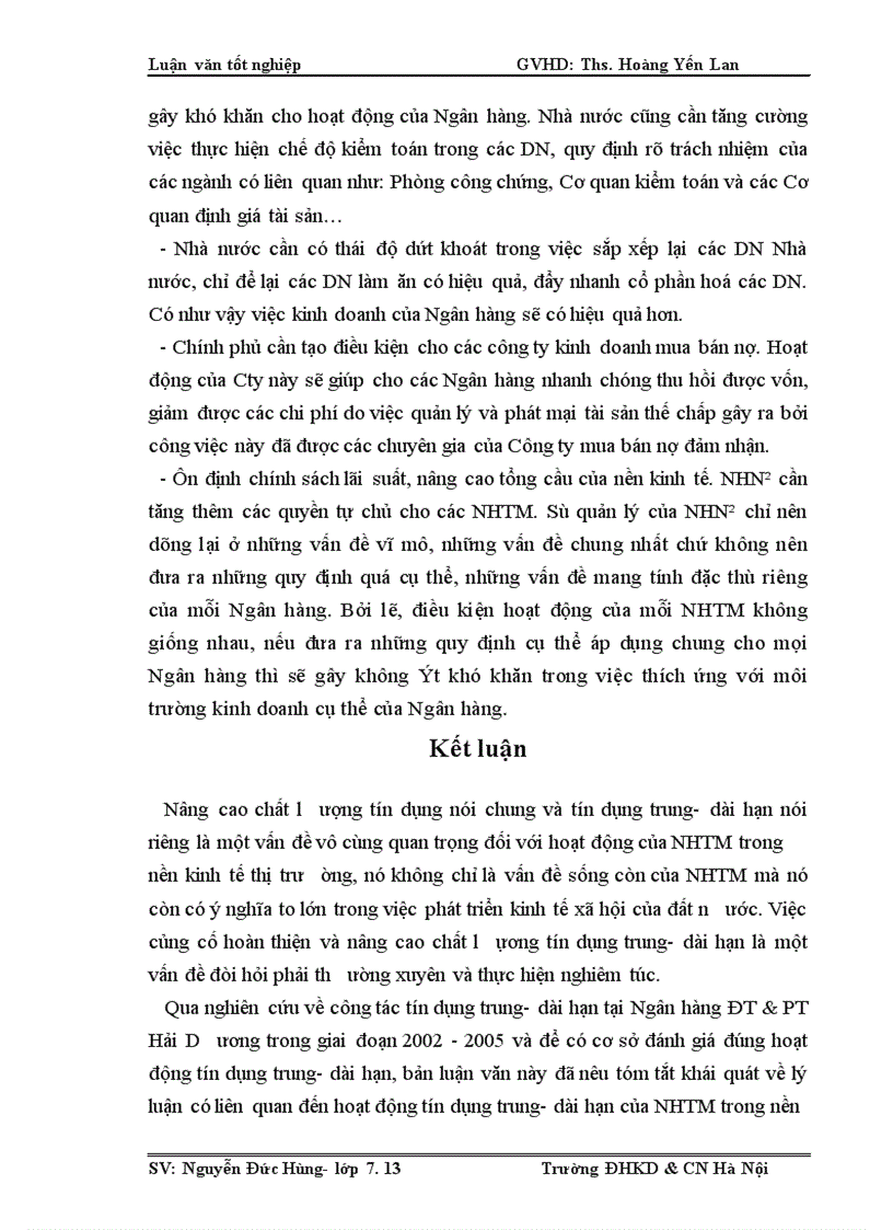 image for page Một số giải pháp nâng cao chất lượng tín dụng trung dài hạn tại Chi nhánh Ngân hàng ĐT PT Hải Dương 1