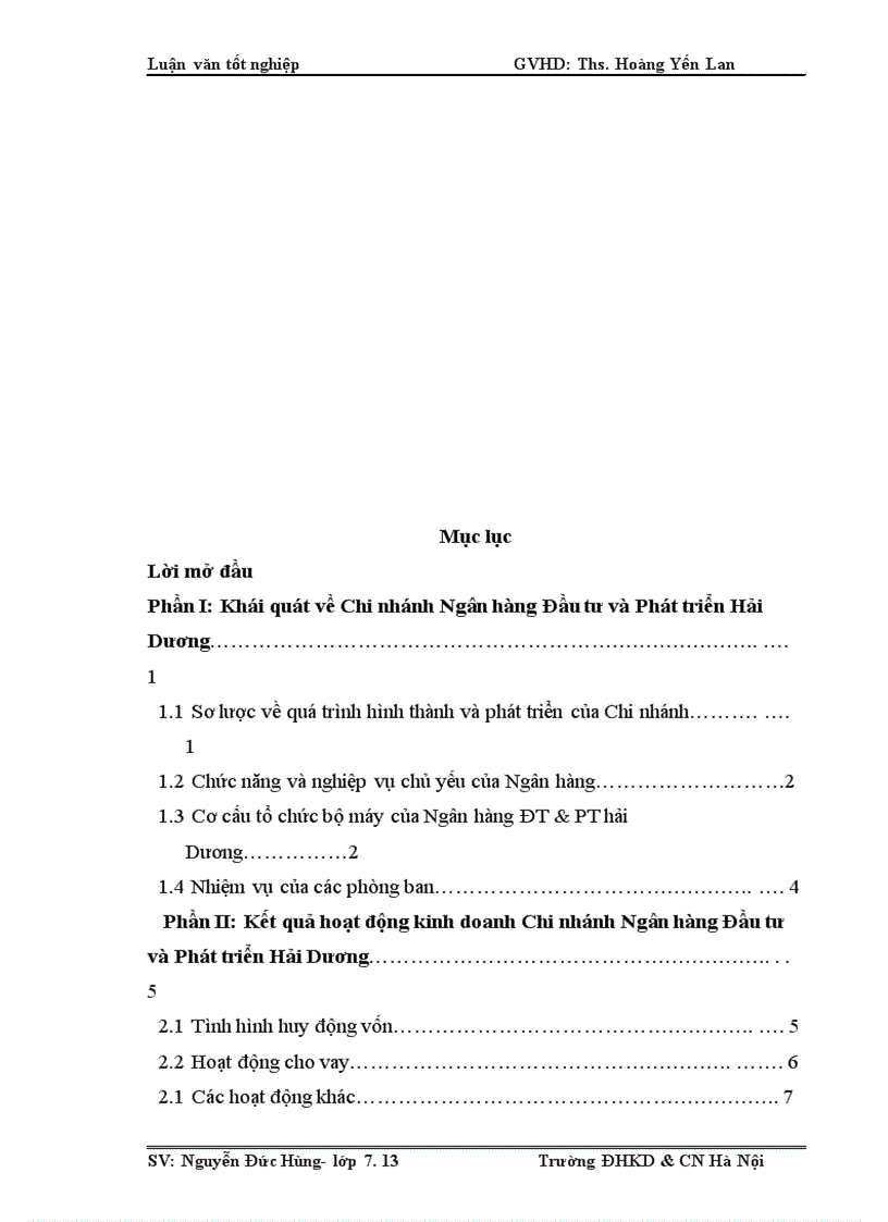 image for page Một số giải pháp nâng cao chất lượng tín dụng trung dài hạn tại Chi nhánh Ngân hàng ĐT PT Hải Dương 1