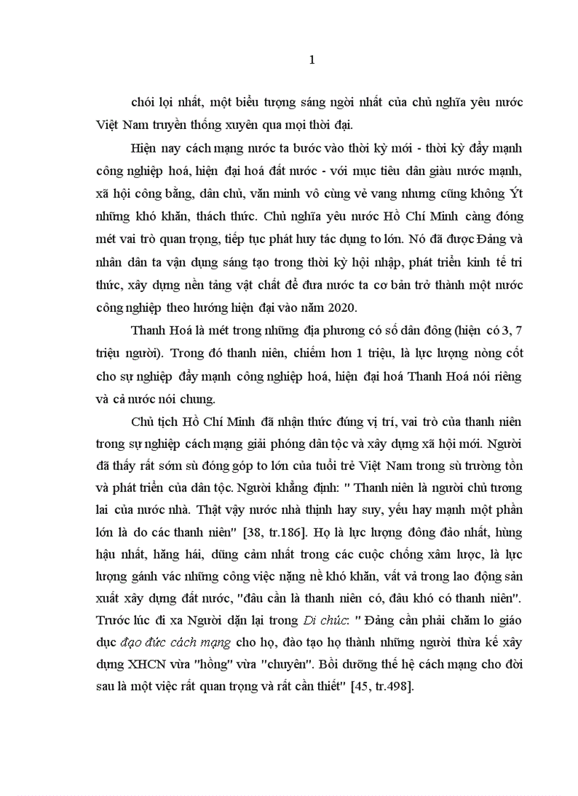 image for page Giáo dục chủ nghĩa yêu nước Hồ Chí Minh cho thanh niên tỉnh Thanh Hóa trong thời kỳ đẩy mạnh công nghiệp hoá hiện đại hoá đất nước 1