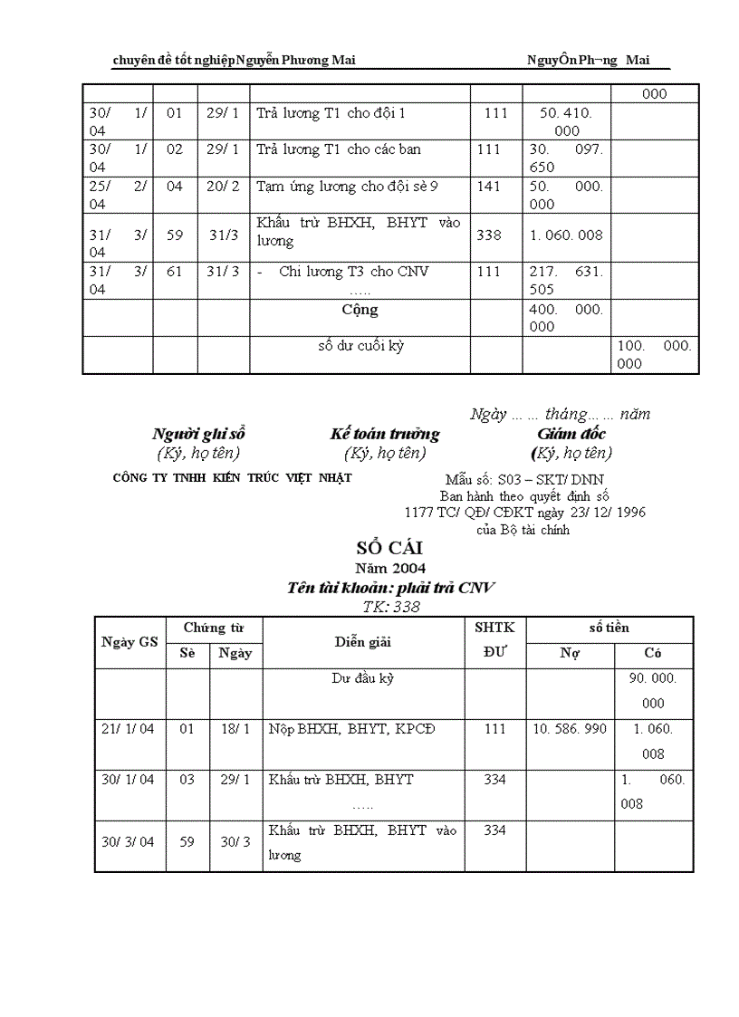 image for page Kế toán tiền lương và các khoản trích theo lương ở Công ty TNHH Kiến trúc Việt Nhật 1
