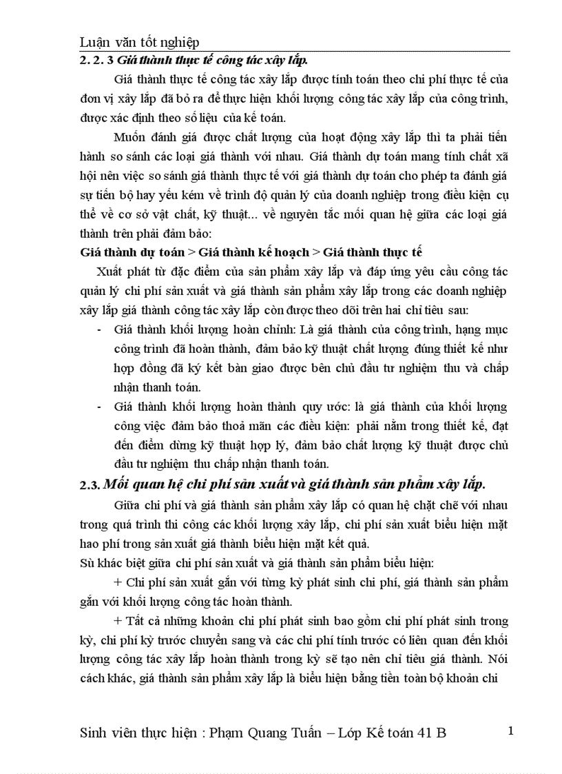 image for page Công tác hạch toán chi phí sản xuất và tính giá thành sản phẩm xây lắp tại xí nghiệp Sông Đà 206 1