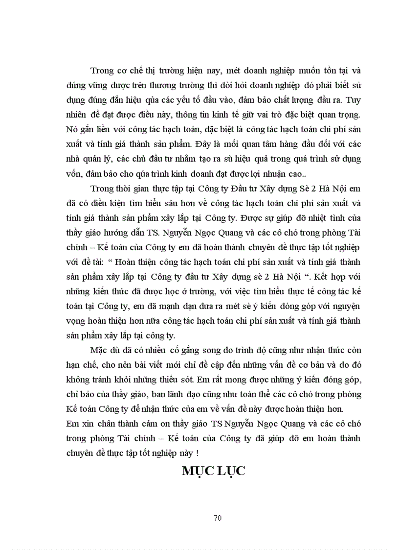 image for page Hoàn thiện công tác kế toán chi phí sản xuất và tính giá thành sản phẩm xây lắp tại Công ty Đầu tư Xây dựng Số 2 Hà Nội 1