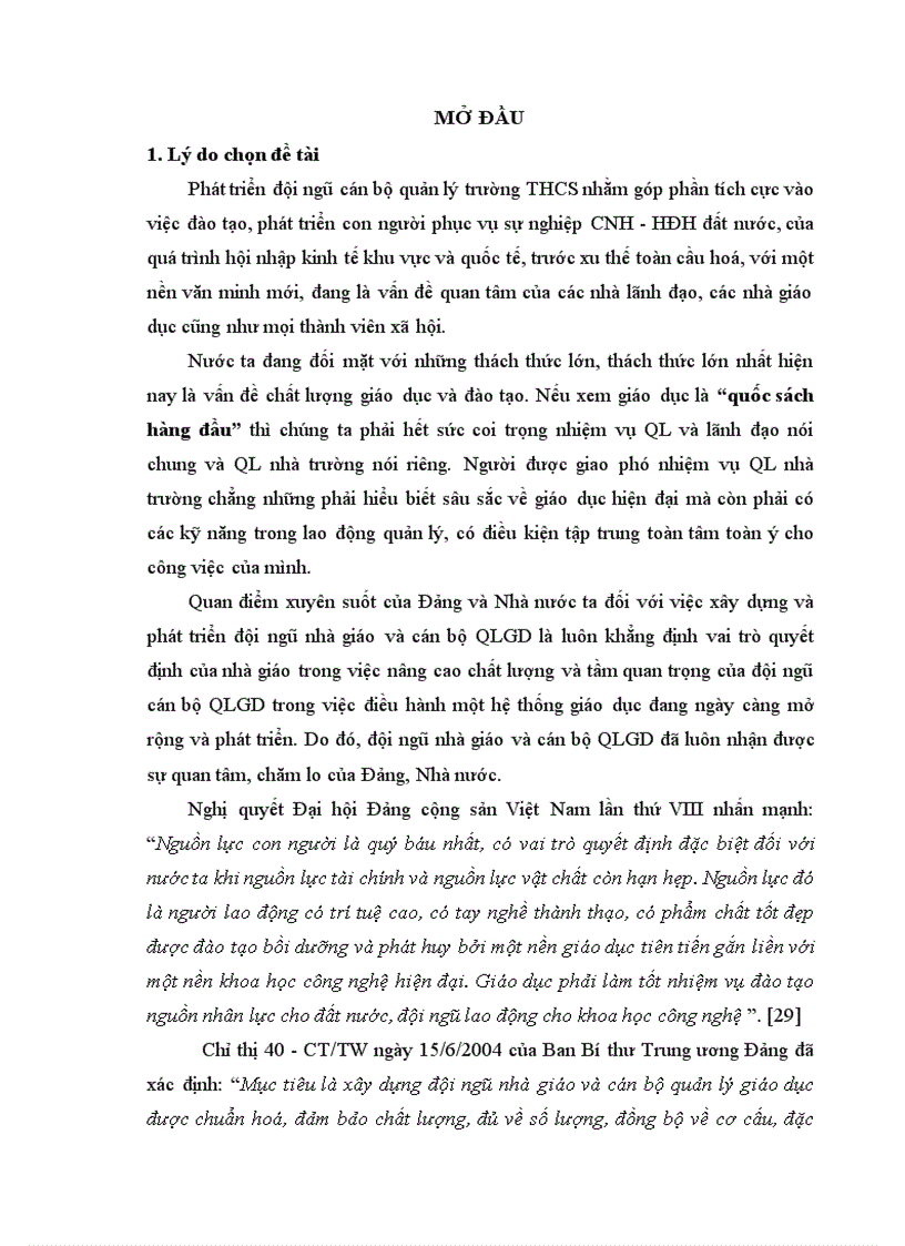 image for page Biện pháp quản lý phát triển đội ngũ cán bộ quản lý trường THCS của Phòng Giáo Dục và Đào tạo huyện Cát Tiên tỉnh Lâm Đồng