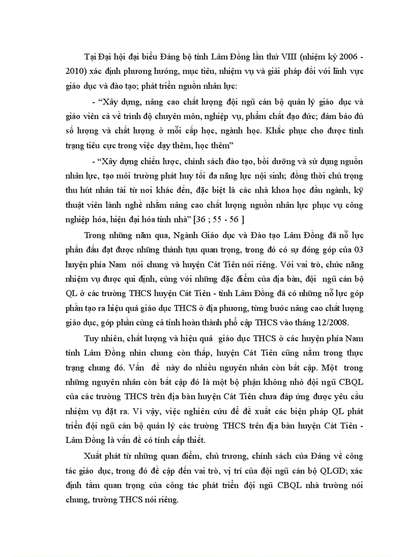 image for page Biện pháp quản lý phát triển đội ngũ cán bộ quản lý trường THCS của Phòng Giáo Dục và Đào tạo huyện Cát Tiên tỉnh Lâm Đồng