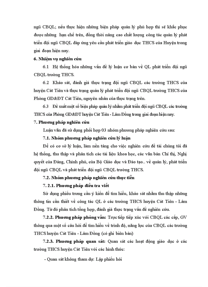 image for page Biện pháp quản lý phát triển đội ngũ cán bộ quản lý trường THCS của Phòng Giáo Dục và Đào tạo huyện Cát Tiên tỉnh Lâm Đồng