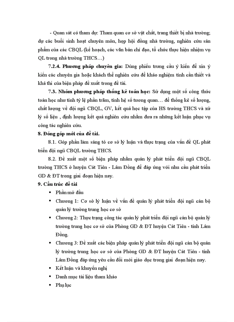 image for page Biện pháp quản lý phát triển đội ngũ cán bộ quản lý trường THCS của Phòng Giáo Dục và Đào tạo huyện Cát Tiên tỉnh Lâm Đồng