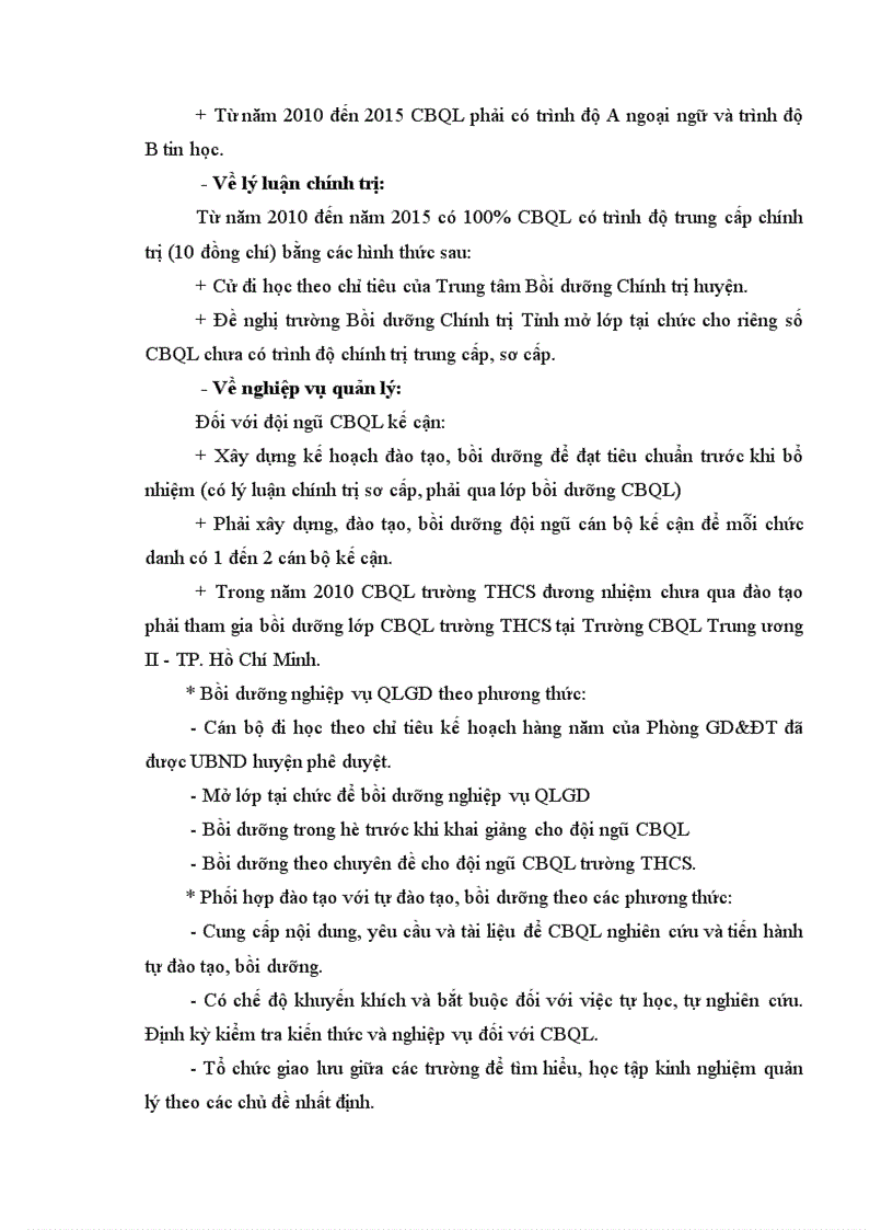 image for page Biện pháp quản lý phát triển đội ngũ cán bộ quản lý trường THCS của Phòng Giáo Dục và Đào tạo huyện Cát Tiên tỉnh Lâm Đồng