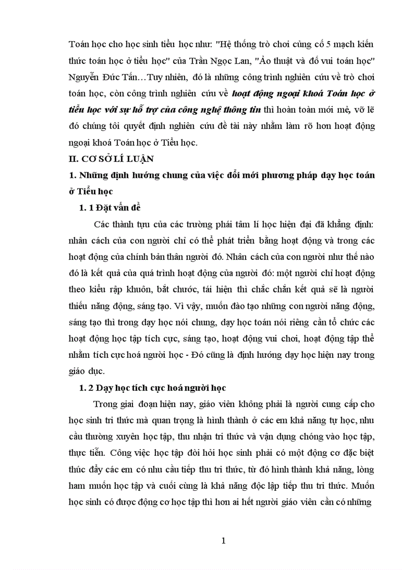 image for page Tổ chức hoạt động ngoại khoá toán học với sự hỗ trợ của công nghệ thông tin 1