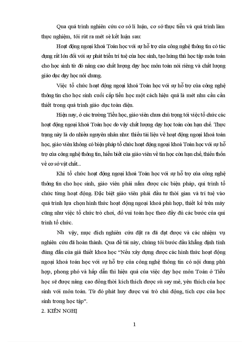 image for page Tổ chức hoạt động ngoại khoá toán học với sự hỗ trợ của công nghệ thông tin 1