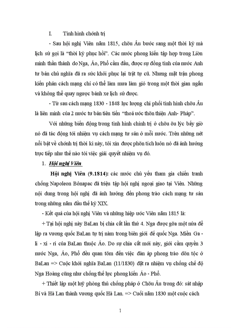 image for page Bối cảnh quốc tế và khu vực giai đoạn 1815 1849