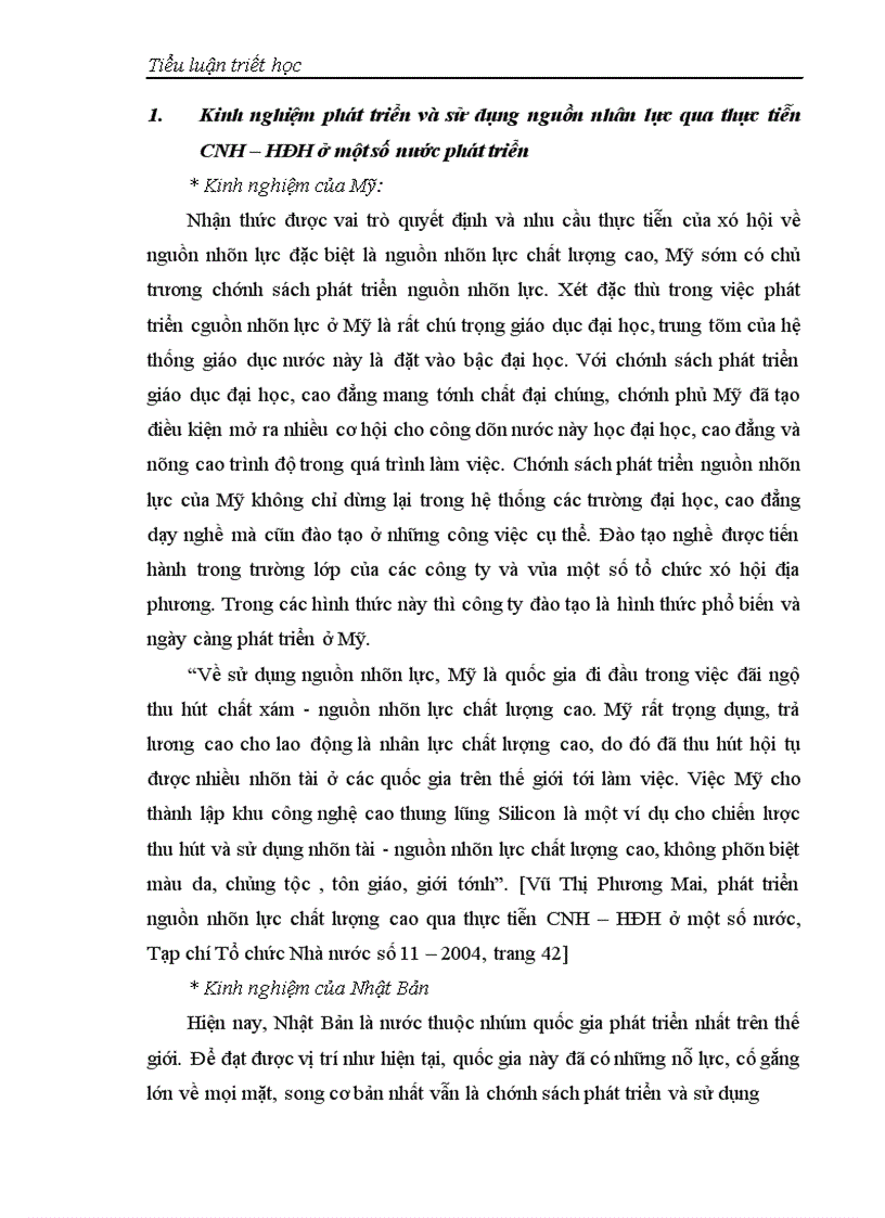 image for page Biện chứng của quá trình phát triển và sử dụng nguồn nhân lực theo mục tiêu CNH HĐH ở Việt Nam trong thời kì quá độ