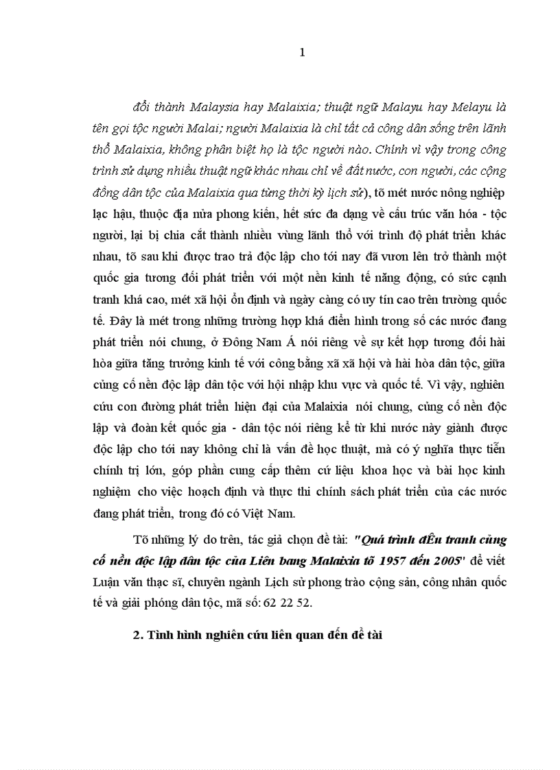 image for page Quá trình đấu tranh củng cố nền độc lập dân tộc của Liên bang Malaixia từ 1957 đến 2005