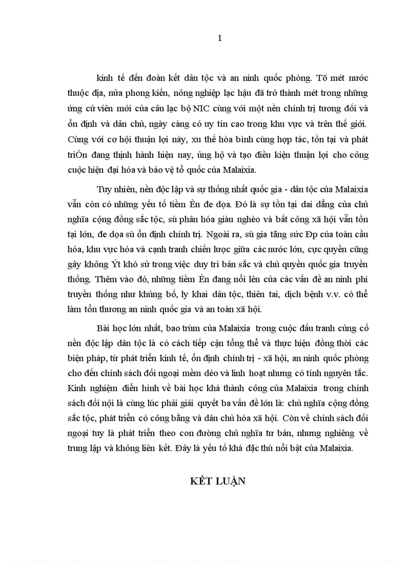image for page Quá trình đấu tranh củng cố nền độc lập dân tộc của Liên bang Malaixia từ 1957 đến 2005