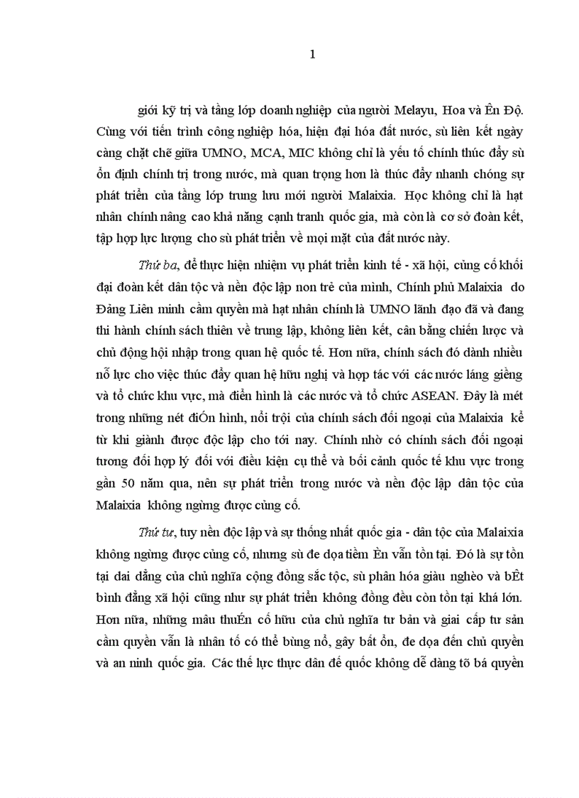 image for page Quá trình đấu tranh củng cố nền độc lập dân tộc của Liên bang Malaixia từ 1957 đến 2005