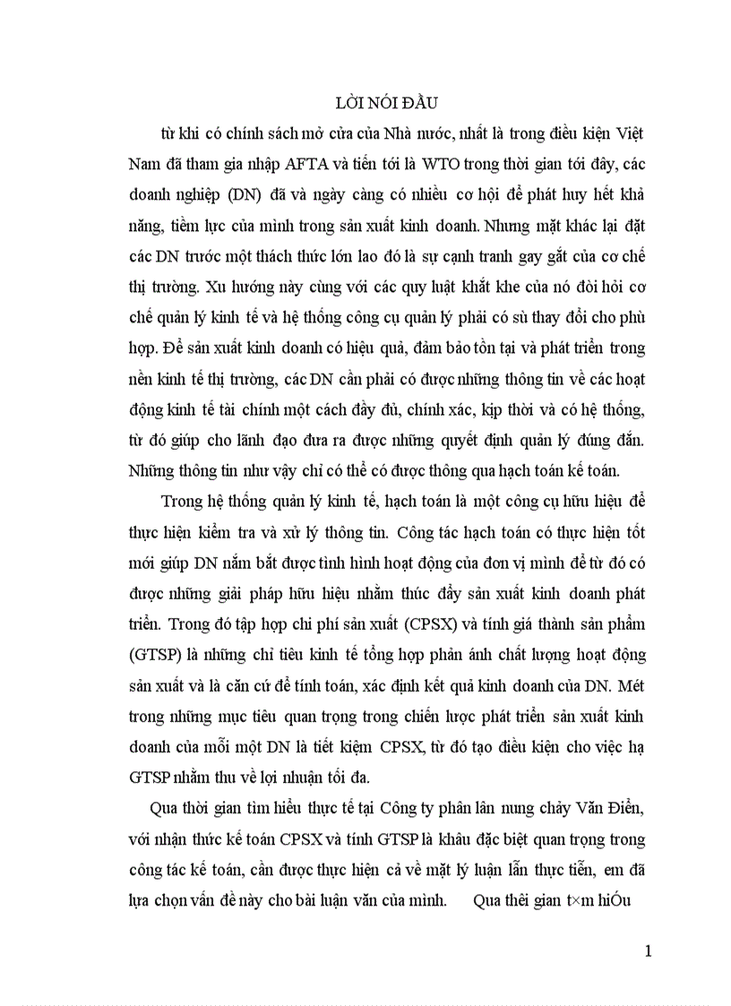 image for page Tổ chức kế toán CPSX và tính GTSP