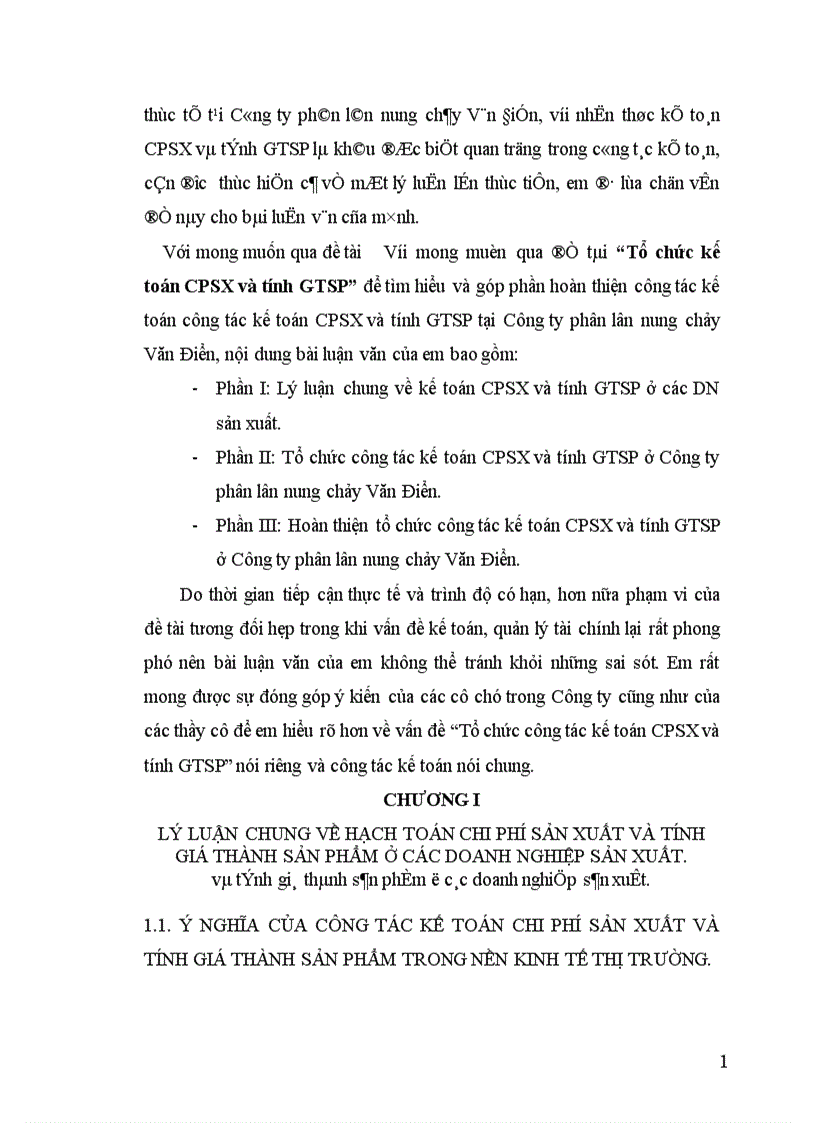 image for page Tổ chức kế toán CPSX và tính GTSP