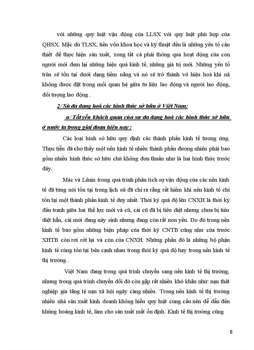 image for page Quan hệ biện chứng giữa sự phát triển của lực lượng sản xuất và sự đa dạng hoá các loại hình sở hữu ở Việt Nam 1