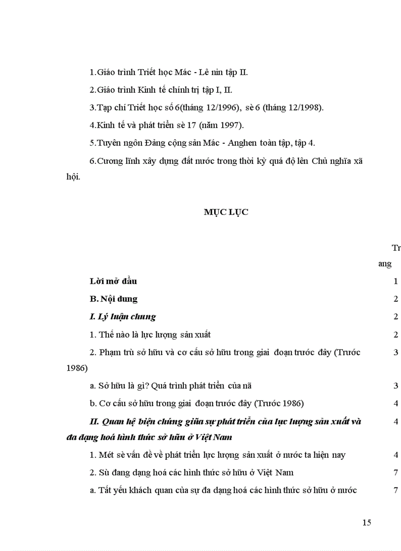 image for page Quan hệ biện chứng giữa sự phát triển của lực lượng sản xuất và sự đa dạng hoá các loại hình sở hữu ở Việt Nam 1