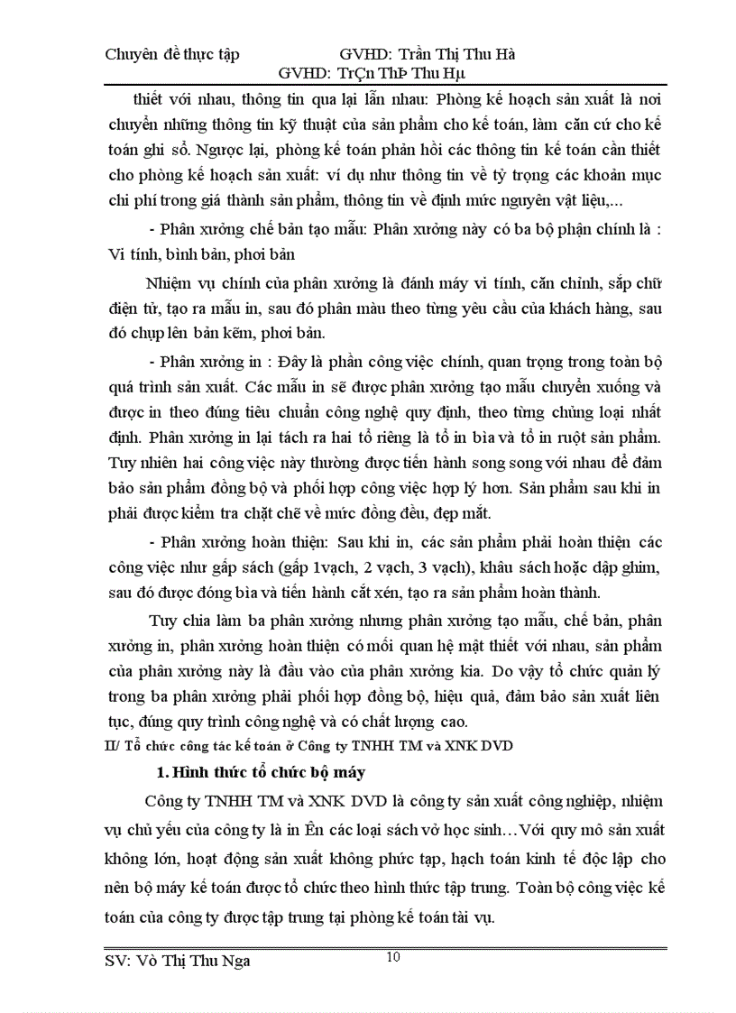 image for page Hoàn thiện Công Tác Kế toán hạch toán chi phí sản xuất và tính giá thành sản phẩm tại Công ty TNHH TM và XNK DVD 1
