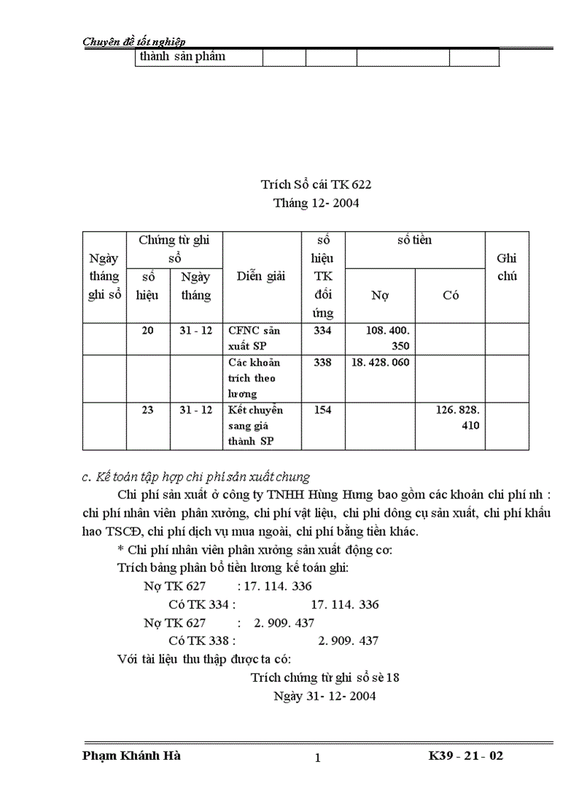 image for page Tổ chức công tác kế toán tập hợp chi phí sản xuất và tính giá thành sản phẩm ở công ty TNHH Hùng Hưng 1