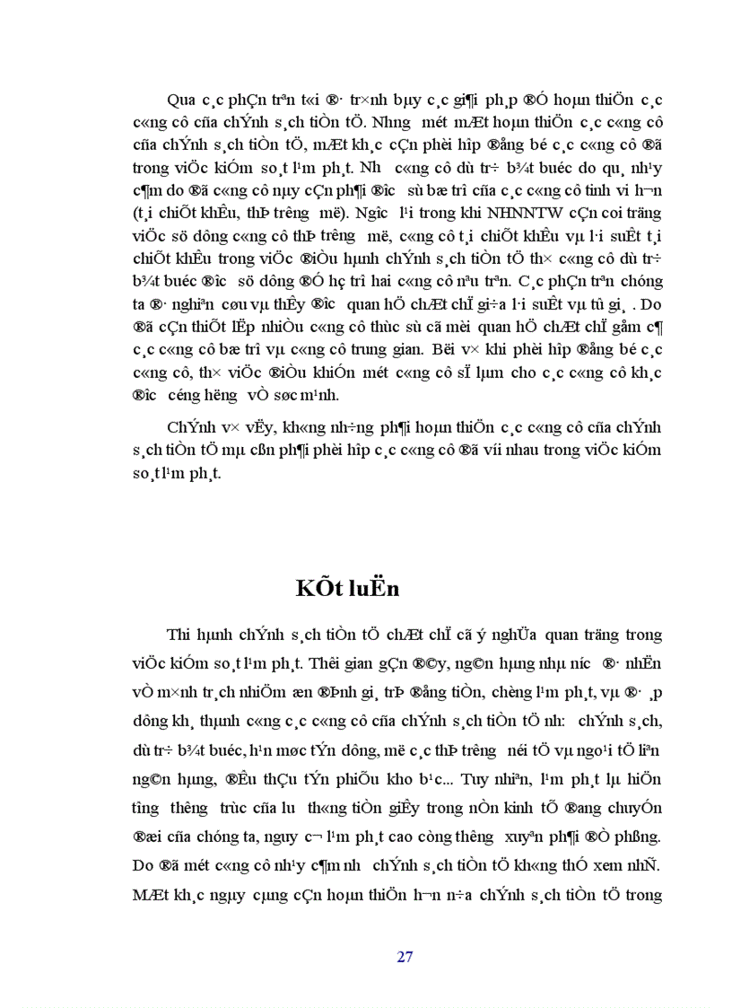 image for page Sử dụng chính sách tiền tệ nhằm kiểm soát lạm phát