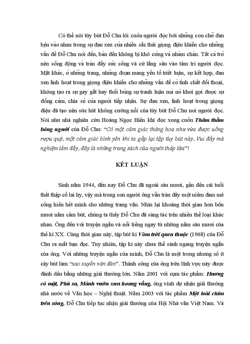 image for page Hình tượng cái tôi văn hóa trong tùy bút Đỗ Chu