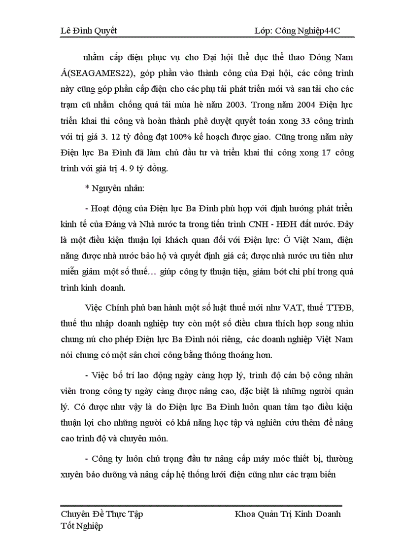 image for page Giải pháp nâng cao hiệu quả quả lý sử dụng vốn của Công ty Điện lực Ba Đình 1