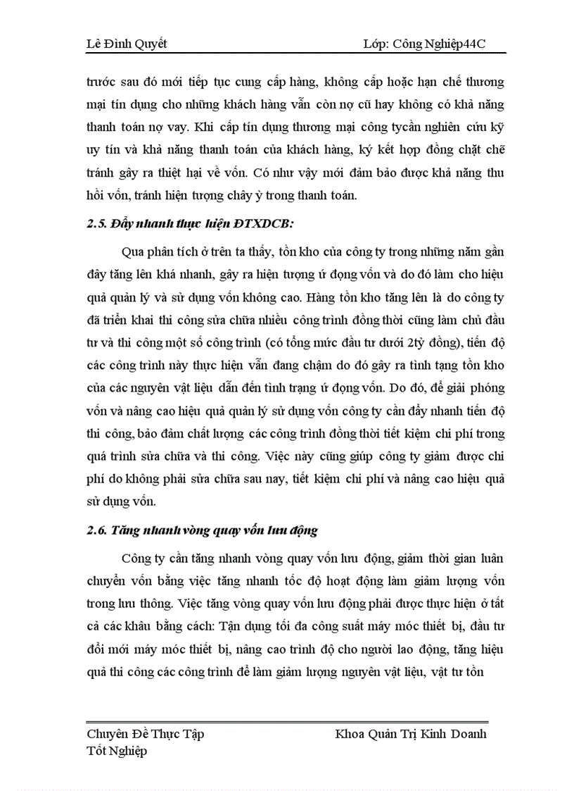 image for page Giải pháp nâng cao hiệu quả quả lý sử dụng vốn của Công ty Điện lực Ba Đình 1