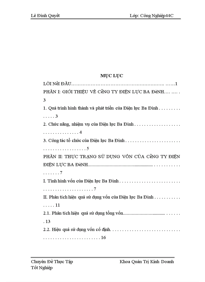 image for page Giải pháp nâng cao hiệu quả quả lý sử dụng vốn của Công ty Điện lực Ba Đình 1