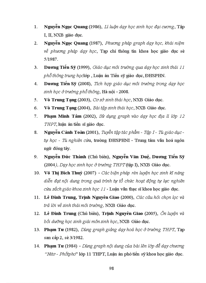 image for page Nâng cao hiệu quả dạy học giải phẫu sinh lí người ở THCS bằng áp dụng phương pháp Graph