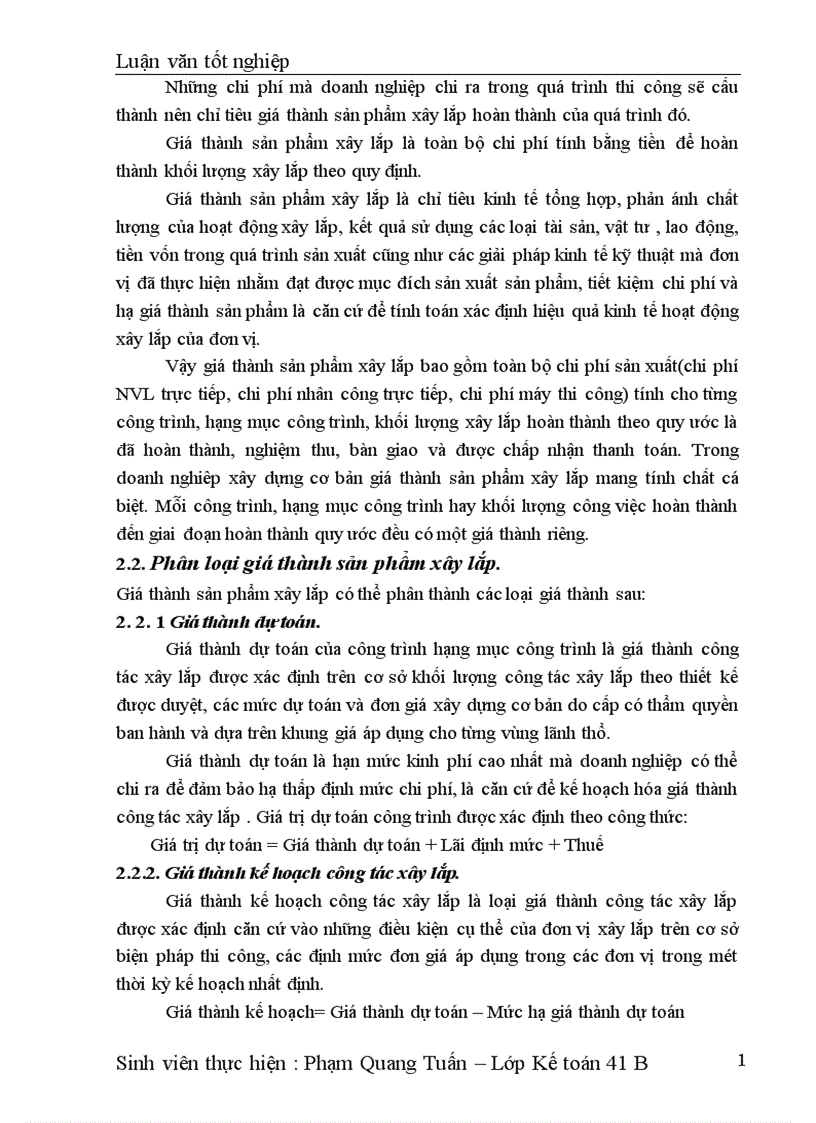 image for page Công tác hạch toán chi phí sản xuất và tính giá thành sản phẩm xây lắp tại xí nghiệp Sông Đà 206 1