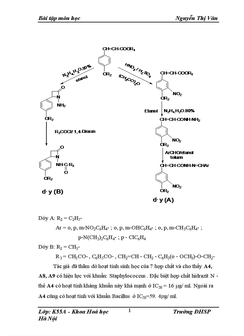 image for page Tách và chuyển hoá etyl p metoxixinamat thành một số dẫn xuất chứa nitơ