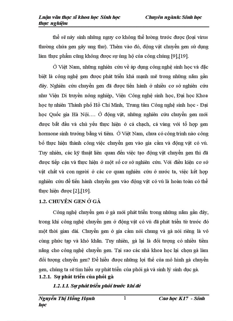 image for page Thử nghiệm chuyển gen GFP trên gà Gallus gallus domesticus sử dụng vector pT2 BH CVpf SB11 bằng phương pháp chuyển gen qua tinh trùng và vi tiêm vào phôi gà 0 giờ ấp
