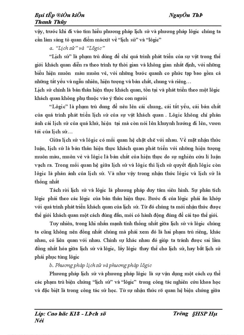 image for page Vai trò của phương pháp luận sử học đối với công tác sử học