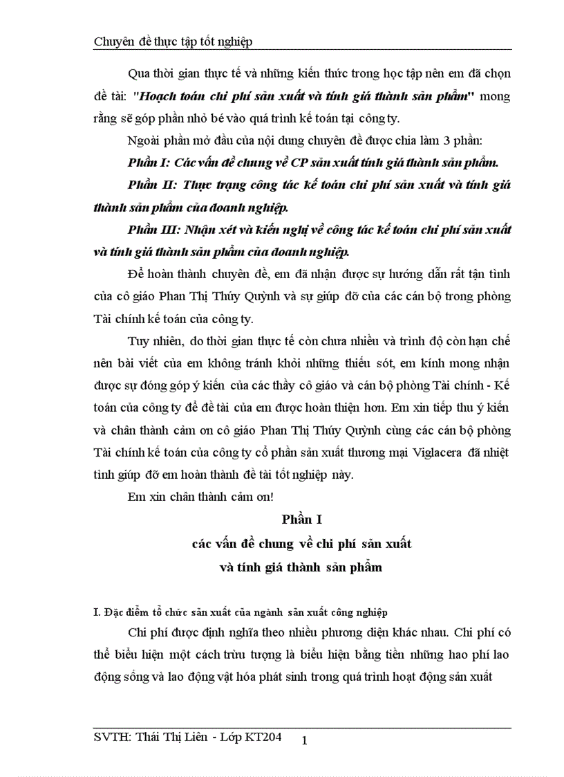 image for page Hoạch toán chi phí sản xuất và tính giá thành sản phẩm 1